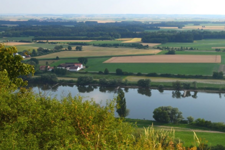 Blick auf die Donau in Straubing.